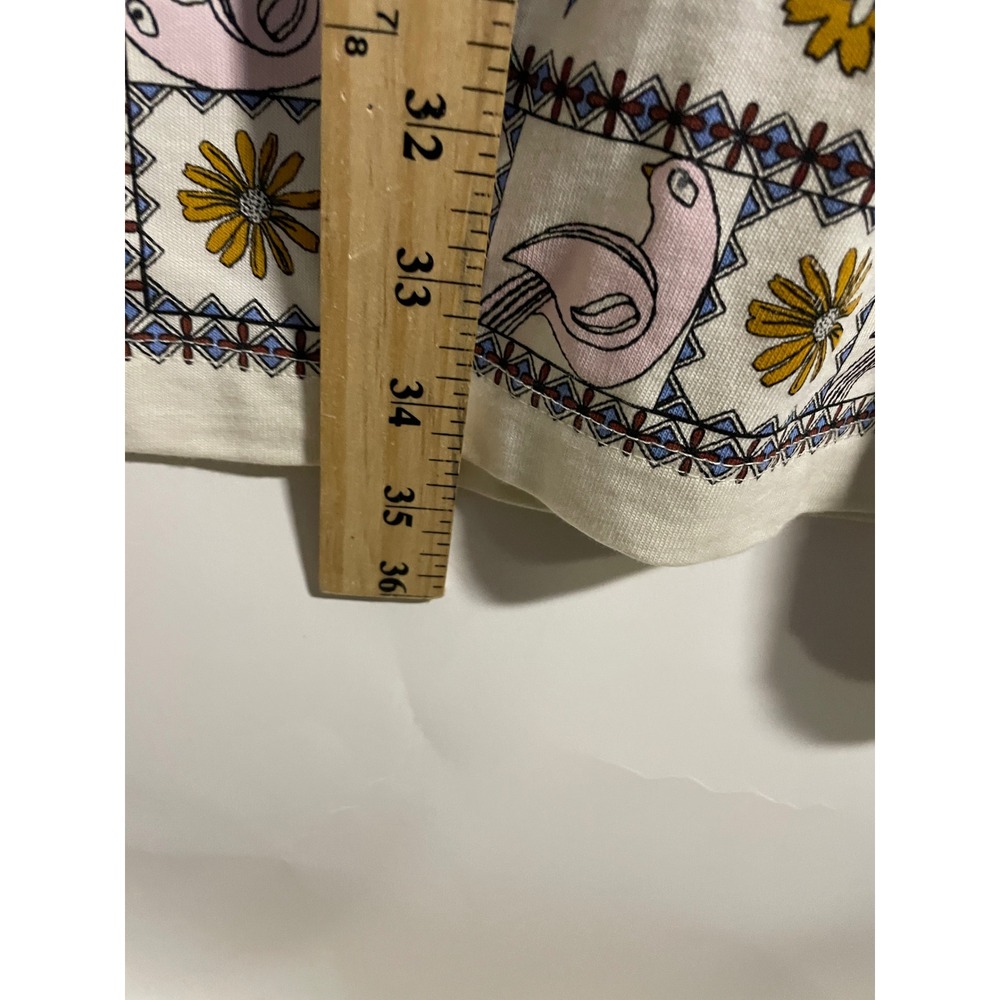 Tory Burch Tee Shirt Dress Womens Short Sleeve Floral Print Casual Designer Boho - Picture 9 of 9